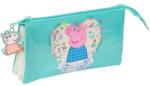 SAFTA Penar Peppa Pig Pretty Flowers cu 3 compartimente, 22x12x3 cm (SF812390744) Penar