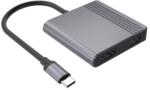 Gembird A-CM-COMBO3-04 USB Type-C 3-in-1 Multi-Port Adapter Space Grey (A-CM-COMBO3-04) - pcx