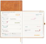 POPRUN Agenda 2026-2027 Heti Naptár Jegyzetoldallal, Puha PU Bőr Borítóval, A4 Méret (21, 2 x 25, 9 cm), Augusztus 2026 - December 2027