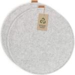 Miqio Design Filc Kerek Ülőpárna Csúszásgátlóval | 35 cm | 2 db-os Szett | Bel- és Kültéri | Újrahasznosított PET | Mosható | Világosszürke