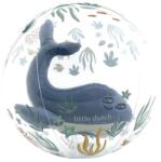 Little Dutch felfújható strandlabda gyerekeknek - 3D bálnás vízilabda fiúknak 2 éves kortól - Ocean World kék