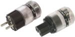 Dynavox RG-01 + R304P RH Socket Schuko Clear Rhodium - Set de conectori de rețea cu contacte RH - RHODIUM