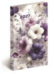Realsystem Zsebnaptár 2026 heti álló 9x16, 5cm REAL Flexi 5811-86 lilavirág