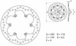 BREMBO Oro Fix féktárcsa - 68B40784 BREMBO Fékrendszer és alkatrészei Fékbetétek, fékpofák és féktárcsák Féktárcsák