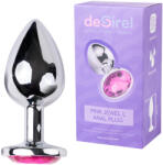Desirel Pink Jewel L - anál plug (ezüst-pink)