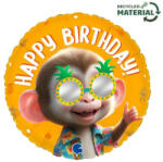 Grabo Happy Birthday Cool Monkey fólia lufi 46 cm GBBG78231 (GBBG78231)