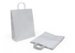 Szidibox Karton Sodrottfüles papírtáska, papírszatyor 32x41+12cm fehér 50db/csomag (SZID-02551)