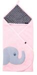 Womar Zaffiro Prosop de baie cu broderie Elefant 80x80 Womar Zaffiro AN-ZE-80 (Culoare: Roz/Gri) Prosop
