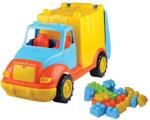 Ucar Toys Camion pentru gunoi 48 cm cu 38 piese constructie Ucar Toys UC86