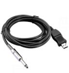 PadForce Cablu audio PadForce USB la Jack 6.35mm pentru chitara electrica, Lungime 3m - Negru