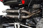 Trinity Racing Sistem de evacuare dublu aluminiu negru TRINITY RACING TR-4153D-BK