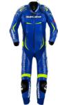 SPIDI Combinezon moto de piele cu cocoașă SPIDI TRACK REPLICA EVO BLUE/YELLOW