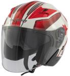 A-PRO Casca pentru scuter Apro york, Alb/Rosu