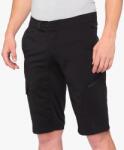  Pantaloni scurti ciclism 100% RIDECAMP BLACK