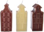 Indecor Lumânare decorativă de Crăciun în formă de căsuță 16 cm (3 variante)
