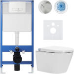 Cerano - Komplett WC szett Profi/Cronus Standard - fényes fehér - WC nyomógomb Slim/Fehér - falsík előtti beépítés - 59, 3x38, 4 cm (CER-109214)