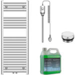 Cerano - Benito fürdőszobai elektromos radiátor szett - 300W - króm - 1200x450 mm (CER-297174)
