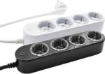 Shelly Prelungitor inteligent Shelly Power Strip 4 Gen4, 4 prize Schuko, Wi-Fi 6, Zigbee, Matter, monitorizare consum, 3680W, alb, S4PL-00416EU (S4PL-00416EU)