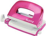 Leitz Perforator LEITZ Mini 5060, 10 coli - roz metalizat (L-50601023) - vexio