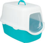 TRIXIE | Vico Litter Tray, with Hood | Fedeles macska WC - türkiz-fehér, 40 × 40 × 56 cm - 1 db