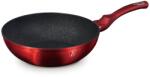 Berlinger Haus Wok serpenyő márvány bevonattal Metallic Burgundy 28cm 55212 (BH/1267NB)