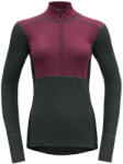 Devold Lauparen Merino 190 Zip Neck női funkcionális felső XL / fekete/piros