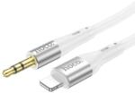 hoco. Audio kábel, aux kábel, iPhone 8pin, lightning - jack 3, 5mm, fehér, 1m, Hoco UPA22