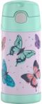 Thermos FUNtainer gyerek termosz, szívószálas, 0, 355 l, pillangó