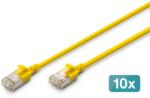 ASSMANN Patch Cord Digitus by Assmann DK-1632-A-020S-Y-10, F/FTP, Cta6a, 2 m, Yellow, 10 bucati (DK-1632-A-020S-Y-10)