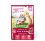 GranataPet 24x100g GranataPet Delicatessen szószban Marha & pulyka nedves macskatáp