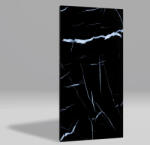  Falpanel, márvány mintával, PVC, 280x120 cm - Black - White Roots - 240x120 cm (MR-50160)