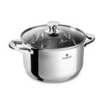 BLAUMANN Oală din inox cu capac din sticlă 20cm 3, 8L 55335 (BL-3872)