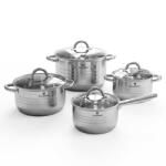 BLAUMANN Set de vase din inox cu bază în 5 straturi, 8 piese 54970 (BL-3115W)