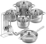 BLAUMANN Set de vase din inox cu ustensile de bucătărie 17 piese 55310 (BL-3133W)