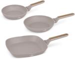 Berlinger Haus Set de tigăi cu suprafață din titan Taupe Nordic 3 piese 55316 (BH/8342)