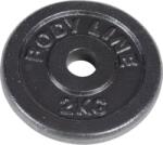 Bodyline Öntöttvas Súlytárcsa 2 kg Súlyzórúdhoz és Kézisúlyzóhoz - 25 mm Átmérő - Edzőterem és Otthoni Edzés Súlytárcsa