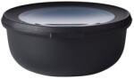 Mepal Cirqula Round Multi Bowl 750 ml Nordic Black ételtároló doboz levehető fedéllel, mikrohullámú sütőbe és mosogatógépbe tehető, törésáll