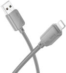 hoco. USB-A - Lightning töltő- és adatkábel 2.4A 1m X113 - szürke (6942007646130)