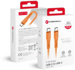  Forcell F-Energy USB-C - USB-C töltő- és adatkábel PD QC4.0 60W 1m - szilikon / narancssárga (5903396435836)