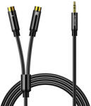 ORICO AXRF 3.5mm Mini Jack - 2x RCA Aljzat Audió Kábel - 5m - Fekete (ORICO-AXRF-15-BK-BP)