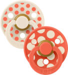 BIBS STUDIO Colour Polka természetes gumiból készült cumi 2db - 1-es méret Változat: Ivory / Tango
