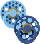 BIBS STUDIO Colour Polka természetes gumiból készült cumi 2db - 1-es méret Változat: Breeze / Cornflower