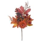  Selyemvirág ág tökkel, bogyóval műanyag 32 cm narancssárga (P25-91498 BR)