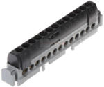 Legrand Elosztókapocs fekete 13P csavaros 12csatl. /16mm2 1csatl. /25mm2 kalapsínre Lexic LEGRAND (LEGR04854)