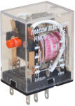 Tracon Miniatűr relé 12V DC / 2×CO, (3A, 230V AC / 28V DC) (RM09-12DC)
