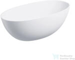 Omnires SHELL M+ 148x75 cm-es szabadon álló kád, matt fehér SHELL148WWBM (SHELL148WWBM)