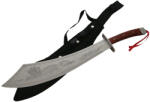 DEPOX Maceta de vanatoare DEPOX®, Dragon Stance, otel inoxidabil, 65 cm, argintiu, teaca inclusa (0721)
