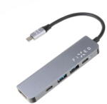 FIXED Hub USB-C Fixed 2xUSB HDMI Full HD 5Gbps 100W, model FIXHU-MN-GR, culoare gri