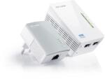 TP-LINK TP-Link, Adaptor PowerLine 300Mbps, Extender Wireless AV600 KIT, HomePlug AV, 2 porturi 10/100Mbps, Butoane: Pair, Reset, Wi-Fi/Wi-Fi Clone, Aria de acoperire, 300 metri p (TL-WPA4220 KIT)