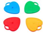 Flippy Set 4 Greutati pentru Baloanele cu Heliu, Flippy, 60 grame, 15 grame fiecare, Plastic, Forma Inima, Multicolor (131960)